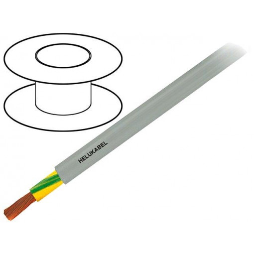 15654; Wire: control cable; PURO-J-HF; 1G10mm2; PUR; grey; stranded; Cu; HELUKABEL