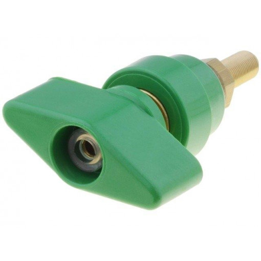POL102/GN; Laboratory clamp; green; 1kVDC; 100A; Contacts: brass; 81mm; SCHÜTZINGER