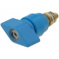 POL631/BL; Laboratory clamp; blue; 1kVDC; 63A; Contacts: brass; 58mm; SCHÜTZINGER
