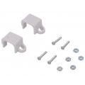 MICRO METAL GEARMOTOR BRACKET PAIR - WHI; Bracket; white; Pcs: 2; Holder mat: plastic; Dim: 26.6x11.5x11.5mm; POLOLU MICRO METAL GEARMOTOR BRACKET PAIR - WHI; Bracket; white; Pcs: 2; Holder mat: plastic; Dim: 26.6x11.5x11.5mm; POLOLU