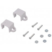 MICRO METAL GEARMOTOR BRACKET PAIR - WHI; Bracket; white; Pcs: 2; Holder mat: plastic; Dim: 26.6x11.5x11.5mm; POLOLU