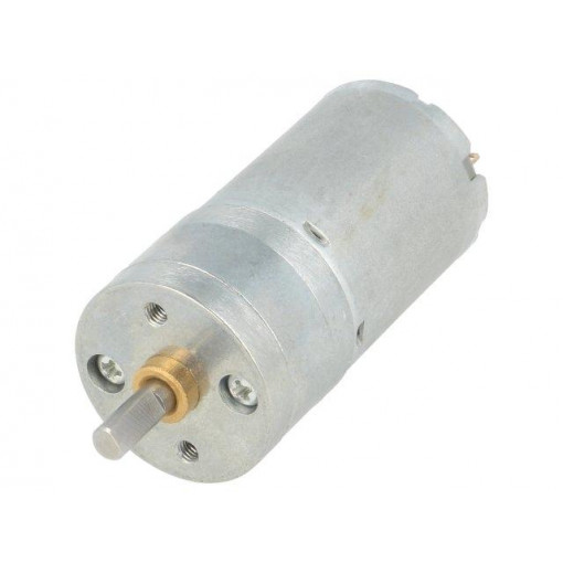 4.4:1 METAL GEARMOTOR 25DX48L MM HP 6V; Motor: DC; with gearbox; HP; 6VDC; 6.5A; Shaft: D spring; 2150rpm; POLOLU
