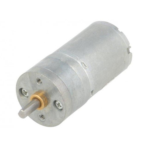 9.7:1 METAL GEARMOTOR 25DX48L MM LP 6V; Motor: DC; with gearbox; LP; 6VDC; 2.4A; Shaft: D spring; 590rpm; POLOLU