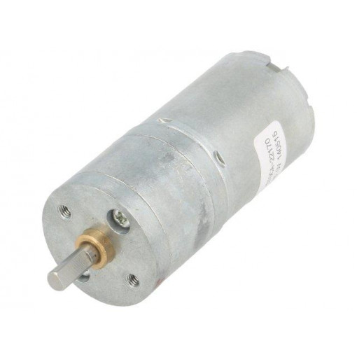 75:1 METAL GEARMOTOR 25DX54L MM LP 6V; Motor: DC; with gearbox; LP; 6VDC; 2.4A; Shaft: D spring; 78rpm; POLOLU