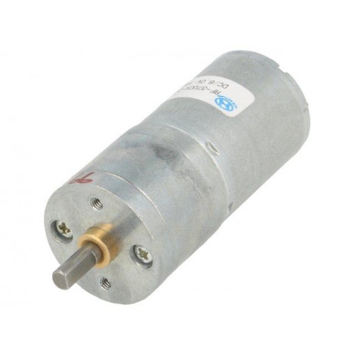99:1 METAL GEARMOTOR 25DX54L MM LP 6V; Motor: DC; with gearbox; LP; 6VDC; 2.4A; Shaft: D spring; 58rpm; POLOLU
