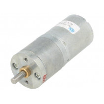 499:1 METAL GEARMOTOR 25DX58L MM LP 6V; Motor: DC; with gearbox; LP; 6VDC; 2.4A; Shaft: D spring; 11rpm; POLOLU