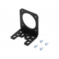 STAMPED ALUMINIU L-BRACKET FOR NEMA 17; Bracket; black; Pcs: 1; bracket,mounting screws; 