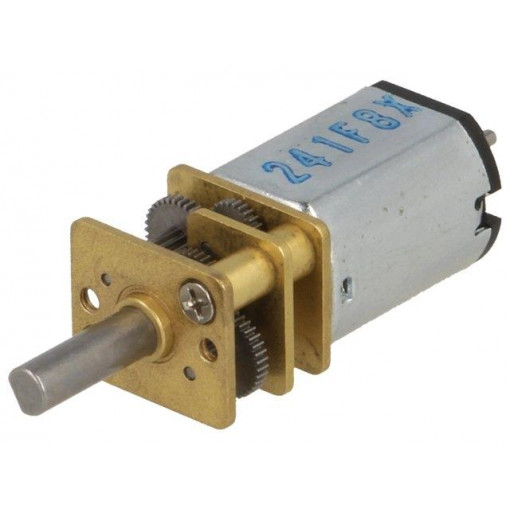 250:1 MICRO METAL GEARMOTOR MP DUAL; Motor: DC; with gearbox; Medium Power; 6VDC; 670mA; Shaft: D spring; POLOLU