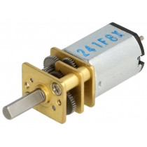 298:1 MICRO METAL GEARMOTOR MP 6V DUAL; Motor: DC; with gearbox; Medium Power; 6VDC; 670mA; Shaft: D spring; POLOLU