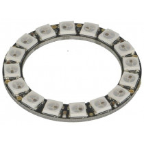 ADAFRUIT 16 WS2812 LED NEOPIXEL RING; Module: LED; Colour: RGB; 5VDC; No.of diodes: 16; 0.8A; Shape: ring; POLOLU ADAFRUIT 16 WS2812 LED NEOPIXEL RING; Module: LED; Colour: RGB; 5VDC; No.of diodes: 16; 0.8A; Shape: ring; POLOLU