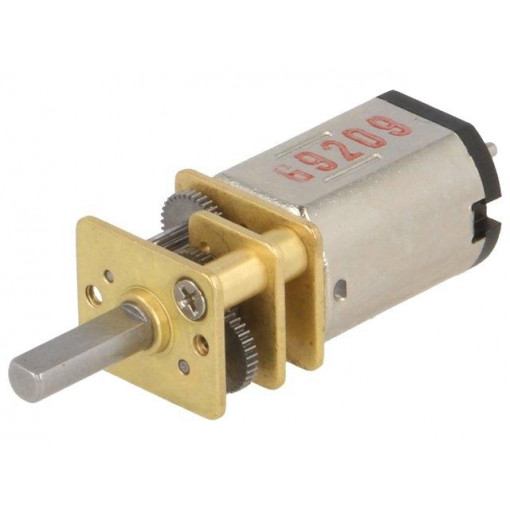 100:1 MICRO METAL GEARMOTOR HPCB DUAL; Motor: DC; with gearbox; HPCB; 6VDC; 1.5A; Shaft: D spring; POLOLU