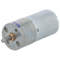 20.4:1 25DX50L MM HP 12V; Motor: DC; with gearbox; HP; 12VDC; 5.6A; Shaft: D spring; 500rpm; POLOLU