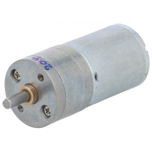 20.4:1 25DX50L MM HP 12V; Motor: DC; with gearbox; HP; 12VDC; 5.6A; Shaft: D spring; 500rpm; POLOLU