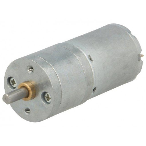 75:1 25DX54L MM HP 12V; Motor: DC; with gearbox; HP; 12VDC; 5.6A; Shaft: D spring; 130rpm; POLOLU