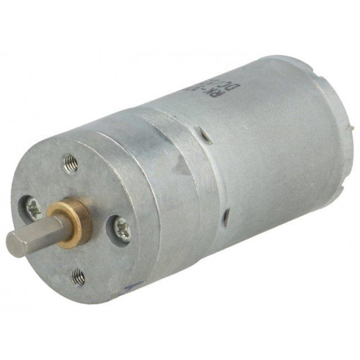 4.4:1 25DX48L MM MP 12V; Motor: DC; with gearbox; Medium Power; 12VDC; 2.1A; Shaft: D spring; POLOLU