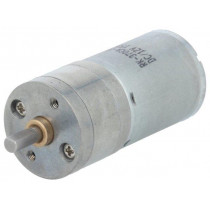 20.4:1 25DX50L MM MP 12V; Motor: DC; with gearbox; Medium Power; 12VDC; 2.1A; Shaft: D spring; POLOLU