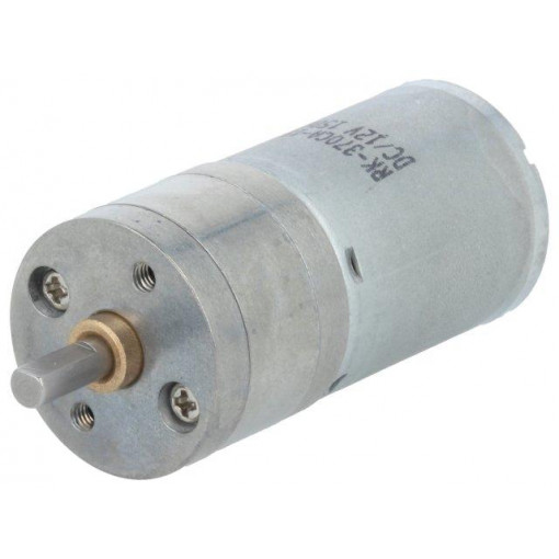 20.4:1 25DX50L MM MP 12V; Motor: DC; with gearbox; Medium Power; 12VDC; 2.1A; Shaft: D spring; POLOLU