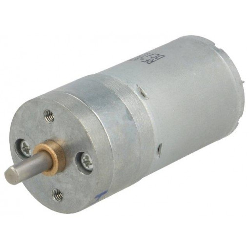 4.4:1 25DX48L MM LP 12V; Motor: DC; with gearbox; LP; 12VDC; 1.1A; Shaft: D spring; 1200rpm; POLOLU