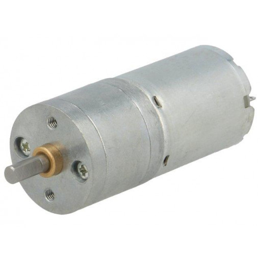 75:1 25DX54L MM LP 12V; Motor: DC; with gearbox; LP; 12VDC; 1.1A; Shaft: D spring; 71rpm; POLOLU