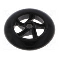SCOOTER/SKATE WHEEL 144×29MM BLACK; Wheel; black; Pcs: 1; push-in; Ø: 144mm; Plating: rubber; W: 29mm; POLOLU