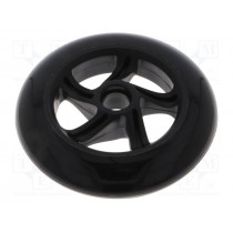 SCOOTER/SKATE WHEEL 144×29MM BLACK; Wheel; black; Pcs: 1; push-in; Ø: 144mm; Plating: rubber; W: 29mm; POLOLU