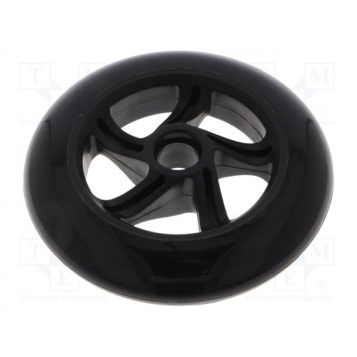 SCOOTER/SKATE WHEEL 144×29MM BLACK; Wheel; black; Pcs: 1; push-in; Ø: 144mm; Plating: rubber; W: 29mm; POLOLU