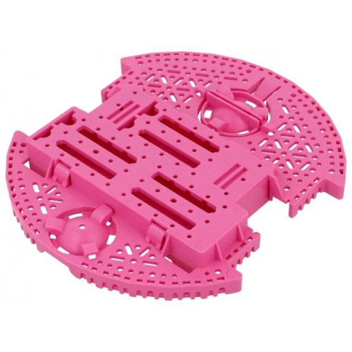 ROMI CHASSIS BASE PLATE - PINK; Chassis; POLOLU Romi; pink; Kit: Romi chassis; 165mm; POLOLU