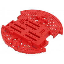 ROMI CHASSIS BASE PLATE - RED; Chassis; POLOLU Romi; red; Kit: Romi chassis; 165mm; POLOLU