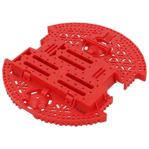 ROMI CHASSIS BASE PLATE - RED; Chassis; POLOLU Romi; red; Kit: Romi chassis; 165mm; POLOLU