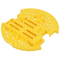 ROMI CHASSIS BASE PLATE - YELLOW; Chassis; POLOLU Romi; yellow; Kit: Romi chassis; 165mm; POLOLU