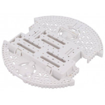 ROMI CHASSIS BASE PLATE - WHITE; Chassis; POLOLU Romi; white; Kit: Romi chassis; 165mm; POLOLU