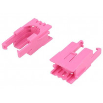 ROMI CHASSIS MOTOR CLIP PAIR - PINK; Bracket; pink; Series: POLOLU Romi; POLOLU