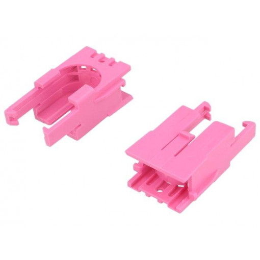 ROMI CHASSIS MOTOR CLIP PAIR - PINK; Bracket; pink; Series: POLOLU Romi; POLOLU