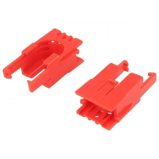 ROMI CHASSIS MOTOR CLIP PAIR - RED; Bracket; red; Series: POLOLU Romi; POLOLU