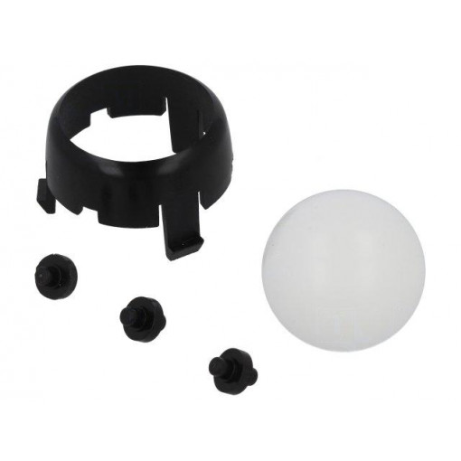 ROMI CHASSIS BALL CASTER KIT - BLACK; Ball casters; black; Kit: ball,housing; push-in; Tip mat: plastic; POLOLU