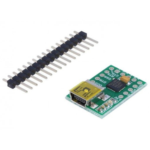 391; Module: converter; USB-UART; USB B mini; 5VDC; 921.6kbps; POLOLU 391; Module: converter; USB-UART; USB B mini; 5VDC; 921.6kbps; POLOLU