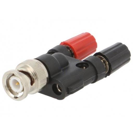 1296; Adapter; 500VAC; BNC plug,banana 4mm plug x2; POMONA 1296; Adapter; 500VAC; BNC plug,banana 4mm plug x2; POMONA