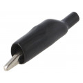 2240-0; Crocodile clip; 5A; 60VDC; black; Grip capac: max.7.62mm; POMONA