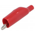 2240-2; Crocodile clip; 5A; 70VDC; red; Grip capac: max.7.62mm; POMONA