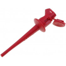 5418-2; Clip-on probe; pincers type; 5A; 300VDC; red; Plating: gold-plated; POMONA