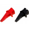 6041B; Crocodile clip; 20A; red and black; Grip capac: max.20mm; 1kV; POMONA