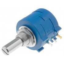 POT2218M2-10K; Potentiometer: shaft; multiturn; 10kΩ; 2W; ±5%; 6.35mm; linear; SR PASSIVES