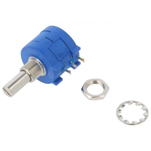 POT2218P2-5K; Potentiometer: shaft; 5kΩ; 2W; ±5%; 6.35mm; linear; wirewound; SR PASSIVES