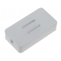 ; Enclosure: junction box; X: 49mm; Y: 25.5mm; Z: 11mm; ABS; white; SUPERTRONIC ; Enclosure: junction box; X: 49mm; Y: 25.5mm; Z: 11mm; ABS; white; SUPERTRONIC