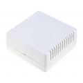 PP73BL; Enclosure: for alarms; X: 85mm; Y: 85mm; Z: 35.5mm; ABS; white; SUPERTRONIC