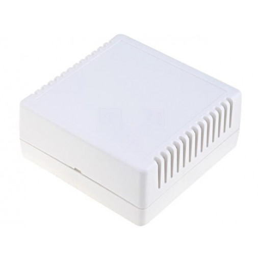 PP73BL; Enclosure: for alarms; X: 85mm; Y: 85mm; Z: 35.5mm; ABS; white; SUPERTRONIC