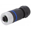 PXPPAM12FBF04ASTPG9; Plug; M12; PIN: 4; female; A code-DeviceNet / CANopen; for cable; BULGIN PXPPAM12FBF04ASTPG9; Plug; M12; PIN: 4; female; A code-DeviceNet / CANopen; for cable; BULGIN