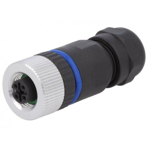 PXPPAM12FBF04ASTPG9; Plug; M12; PIN: 4; female; A code-DeviceNet / CANopen; for cable; BULGIN
