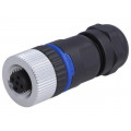 PXPPAM12FBF05ASTPG9; Plug; M12; PIN: 5; female; A code-DeviceNet / CANopen; for cable; BULGIN PXPPAM12FBF05ASTPG9; Plug; M12; PIN: 5; female; A code-DeviceNet / CANopen; for cable; BULGIN