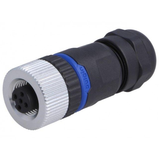 PXPPAM12FBF05ASTPG9; Plug; M12; PIN: 5; female; A code-DeviceNet / CANopen; for cable; BULGIN